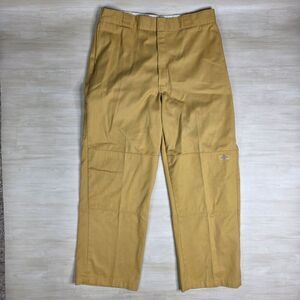 Dickies Loose Fit Double Knee Work Pants Cell Phone Pocket Gold Size 38 x  34